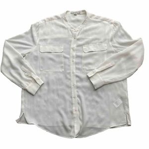 AllSaints Lexi shirt button down blouse white size large